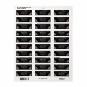 Zwart-Wit Rustieke Elegante Trouwadreslabel Etiket (Full Sheet)