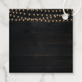 Zwart-wit rustieke elegantie bruiloft gunst Labels (Achterkant)