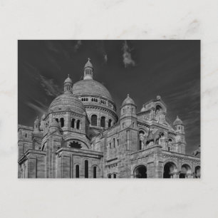 Zwart Wit Sacre Coeur Parijs Europa Reizen Briefkaart