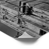 Zwart Wit Sacre Coeur Parijs Europa Reizen Poster (Hoek)