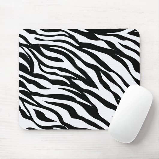 Zwart-wit Safari Theme Zebra Animal Print Muismat (Met muis)