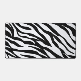 Zwart-wit Safari Zebra Animal Print Desk Mat