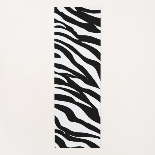Zwart-wit Safari Zebra Animal Print Yogamat (Voorkant)