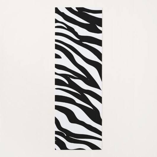 Zwart-wit Safari Zebra Animal Print Yogamat (Achterkant)