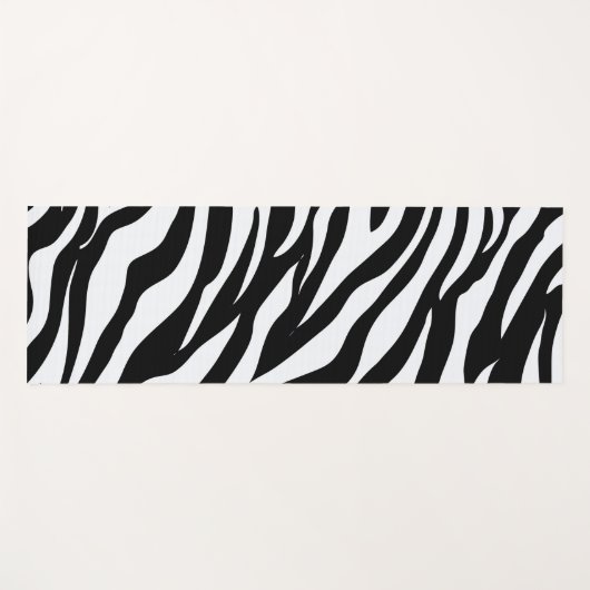 Zwart-wit Safari Zebra Animal Print Yogamat (Voorkant (horizontaal))