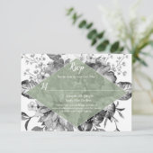  Zwart Wit Sage Groen RSVP (Staand voorkant)