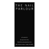 Zwart & Wit Salon Menu Prijs Lijst Kaarten (Achterkant)