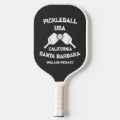 Zwart & Wit Santa Barbara California USA Custom Pickleball Paddle (Achterkant)