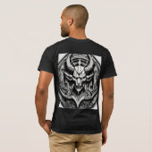 Zwart-wit Satan Logo T-shirt (Achterkant volledig)