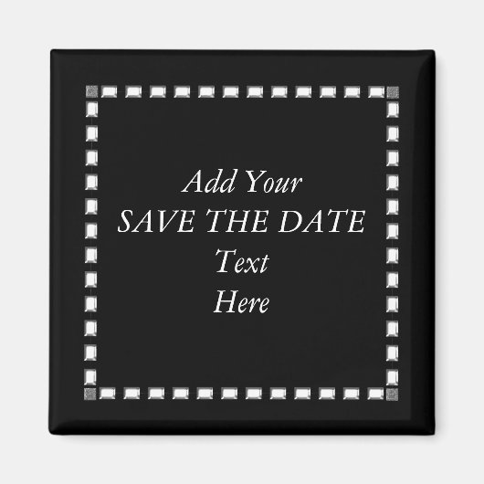 Zwart Wit SAVE de Magneten van de DATUM (Voorkant)