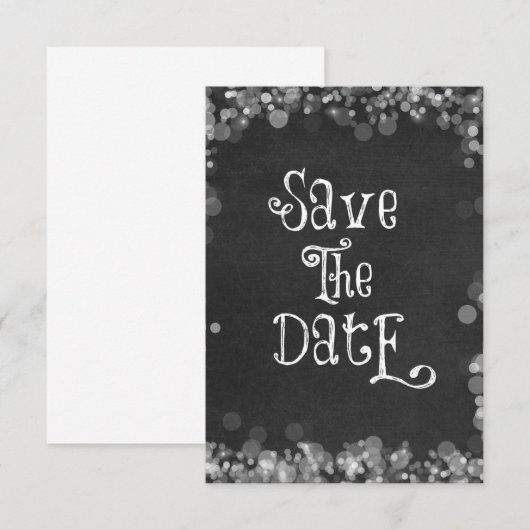 zwart-wit Save the Date (Voorkant / Achterkant)