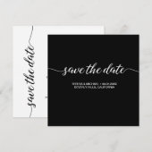 Zwart-wit "Save the Date" (Voorkant / Achterkant)