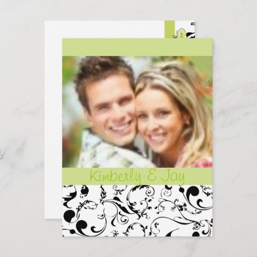 Zwart-wit Save the Date foto briefkaarten (Voorkant / Achterkant)