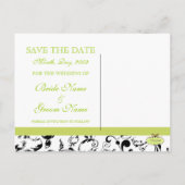 Zwart-wit Save the Date foto briefkaarten (Achterkant)