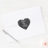  zwart-wit Save the Date Hart Sticker (Envelop)