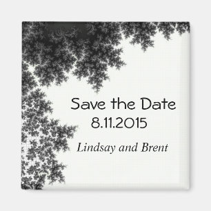 Zwart-wit Save the Date Magneet