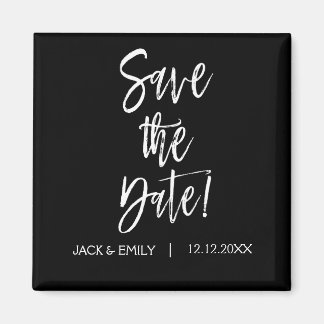 Zwart-wit Save the Date Magnet