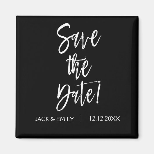 Zwart-wit Save the Date Magnet (Voorkant)