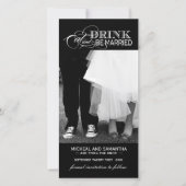 Zwart-wit Save the Date Photo Card (4x8) (Voorkant)