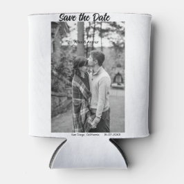 zwart wit save the date QR website naam foto toevo Blikjeskoeler