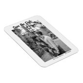 zwart wit save the date QR website naam foto toevo Magneet (Rechterzijde)