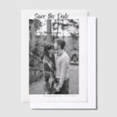 zwart wit save the date QR website naam foto toevo Vellum Uitnodigingen (Offset)