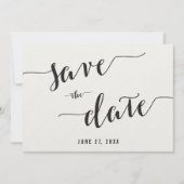 Zwart-wit Save The Date uitnodigingskaarten (Voorkant)
