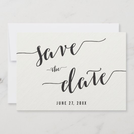 Zwart-wit Save The Date uitnodigingskaarten (Voorkant)