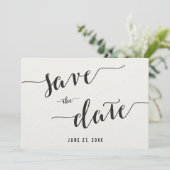 Zwart-wit Save The Date uitnodigingskaarten (Staand voorkant)