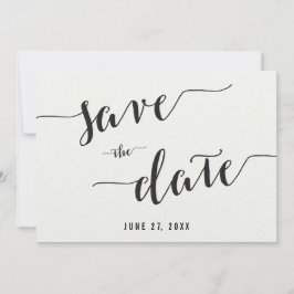 Zwart-wit Save The Date uitnodigingskaarten