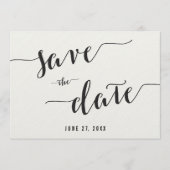 Zwart-wit Save The Date uitnodigingskaarten (Voorkant)