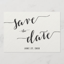 Zwart-wit Save The Date uitnodigingskaarten