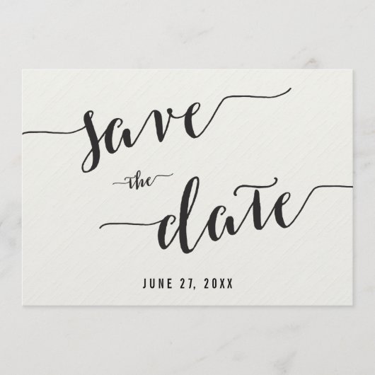 Zwart-wit Save The Date uitnodigingskaarten (Voorkant)