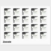 Zwart-wit Save the Date Vierkante Sticker (Vel)