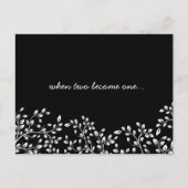 Zwart-wit Save the Date Wedding Invitation Aankondigingskaart (Achterkant)