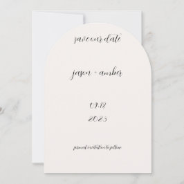 Zwart-wit Save the Date Wedding Invitation Kaart