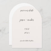 Zwart-wit Save the Date Wedding Invitation Kaart (Voorkant / Achterkant)