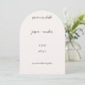 Zwart-wit Save the Date Wedding Invitation Kaart (Staand voorkant)
