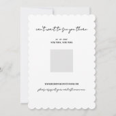 Zwart-wit Save the Date Wedding Invitation Kaart (Achterkant)