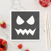 Zwart & Wit Scary Halloween Ghost Face Servet (Insitu)