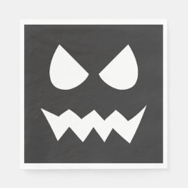 Zwart & Wit Scary Halloween Ghost Face Servet