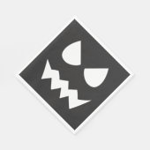 Zwart & Wit Scary Halloween Ghost Face Servet (Hoek)