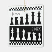 Zwart wit schaafkoppen vierkant Ornament (Links)