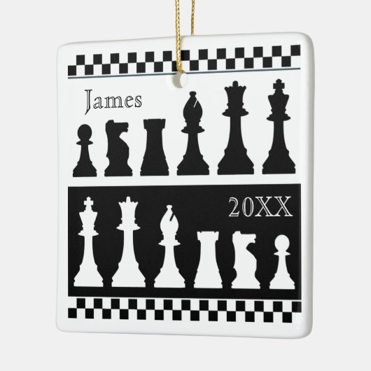 Zwart wit schaafkoppen vierkant Ornament (Links)