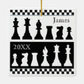 Zwart wit schaafkoppen vierkant Ornament (Achterkant)