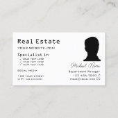 Zwart-wit schaakbord Modern met fotocel Visitekaartje (Achterkant)