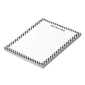 Zwart & Wit Schaakbord Notitieblok | Bewerkbaar Pe (Linkerzijde)