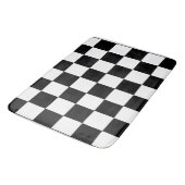 Zwart-wit schaakbordpatroon badmat (Gekanteld)