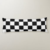 Zwart-wit schaakbordpatroon Body Pillow Lichaamskussen (Achterkant)