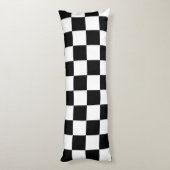 Zwart-wit schaakbordpatroon Body Pillow Lichaamskussen (Achterkant (Verticaal))